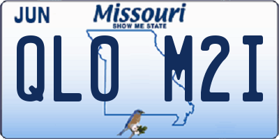 MO license plate QL0M2I