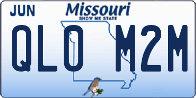 MO license plate QL0M2M