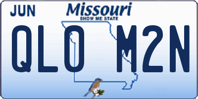 MO license plate QL0M2N