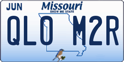 MO license plate QL0M2R
