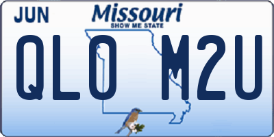 MO license plate QL0M2U