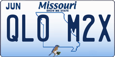 MO license plate QL0M2X