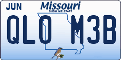 MO license plate QL0M3B