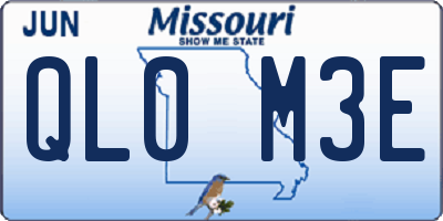 MO license plate QL0M3E