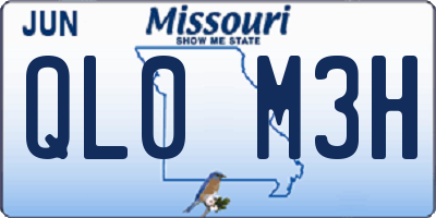 MO license plate QL0M3H