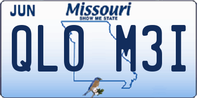 MO license plate QL0M3I