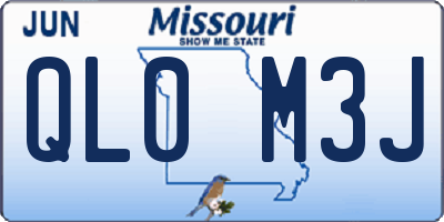 MO license plate QL0M3J