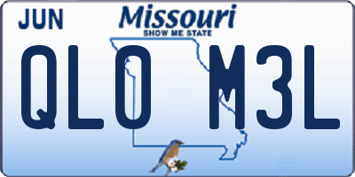 MO license plate QL0M3L