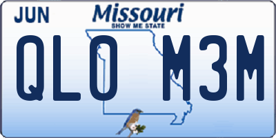 MO license plate QL0M3M