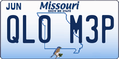 MO license plate QL0M3P