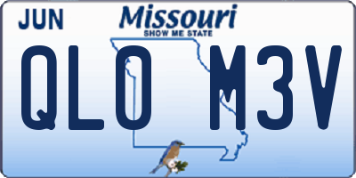 MO license plate QL0M3V
