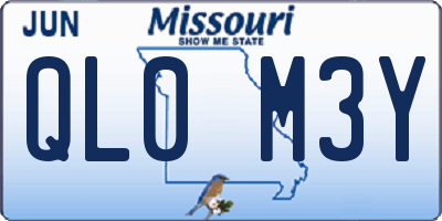 MO license plate QL0M3Y