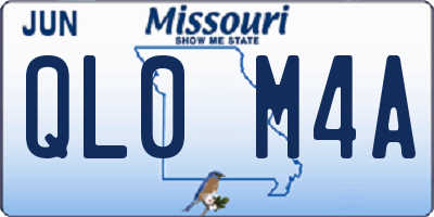 MO license plate QL0M4A