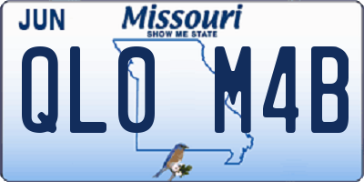 MO license plate QL0M4B