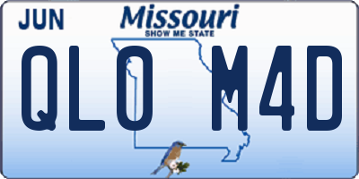 MO license plate QL0M4D