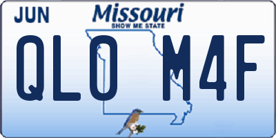 MO license plate QL0M4F