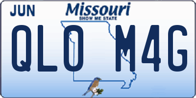 MO license plate QL0M4G