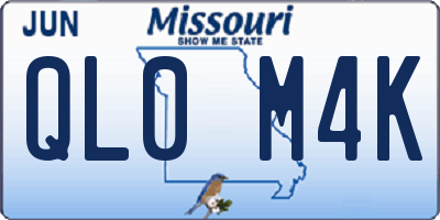 MO license plate QL0M4K