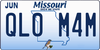 MO license plate QL0M4M