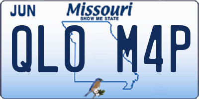 MO license plate QL0M4P