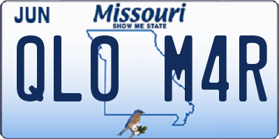 MO license plate QL0M4R