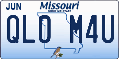 MO license plate QL0M4U
