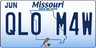 MO license plate QL0M4W