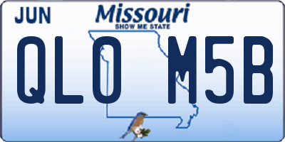 MO license plate QL0M5B
