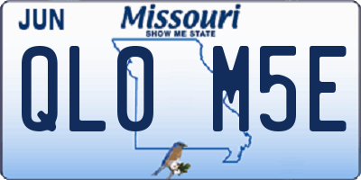 MO license plate QL0M5E