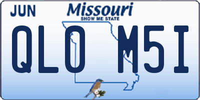 MO license plate QL0M5I