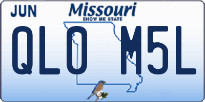 MO license plate QL0M5L