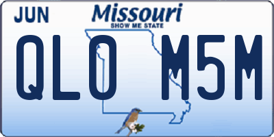 MO license plate QL0M5M