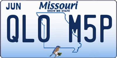 MO license plate QL0M5P
