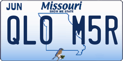 MO license plate QL0M5R