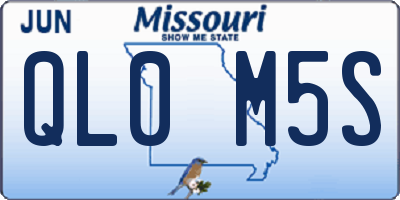 MO license plate QL0M5S