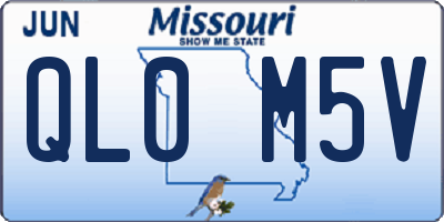 MO license plate QL0M5V