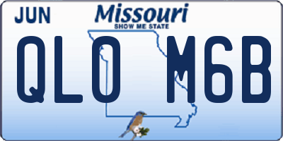 MO license plate QL0M6B