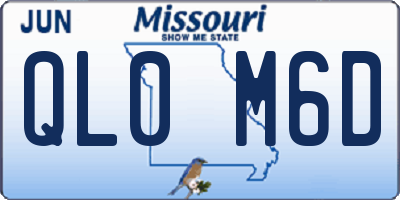 MO license plate QL0M6D
