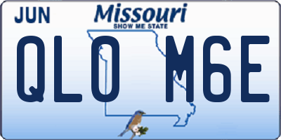 MO license plate QL0M6E