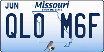MO license plate QL0M6F