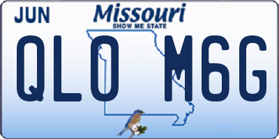 MO license plate QL0M6G