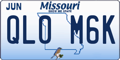 MO license plate QL0M6K
