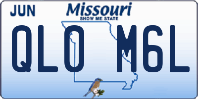 MO license plate QL0M6L
