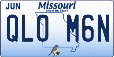 MO license plate QL0M6N