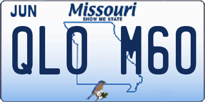 MO license plate QL0M6O