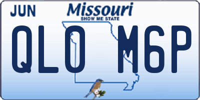 MO license plate QL0M6P