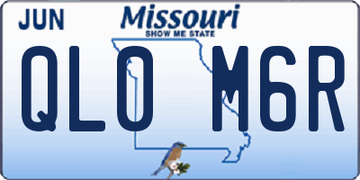 MO license plate QL0M6R