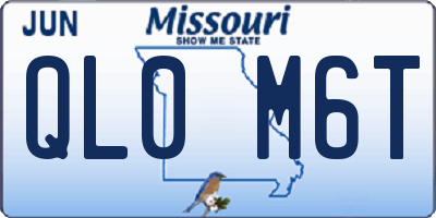 MO license plate QL0M6T