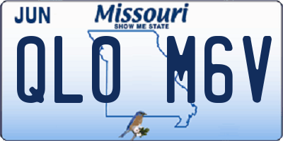 MO license plate QL0M6V