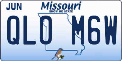 MO license plate QL0M6W